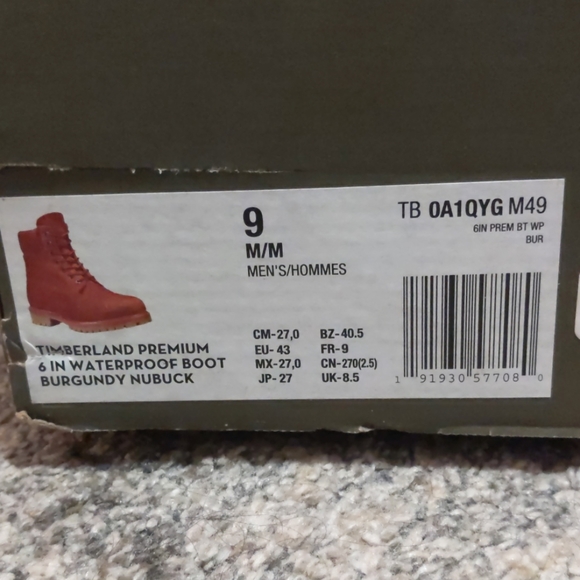 Timberland Premium Men's 6" Waterproof Boots - 9 - Picture 5 of 8
